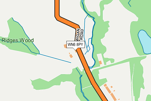 WN6 8PY map - OS OpenMap – Local (Ordnance Survey) WN6 8PY map - OS OpenMap – Local (Ordnance Survey)