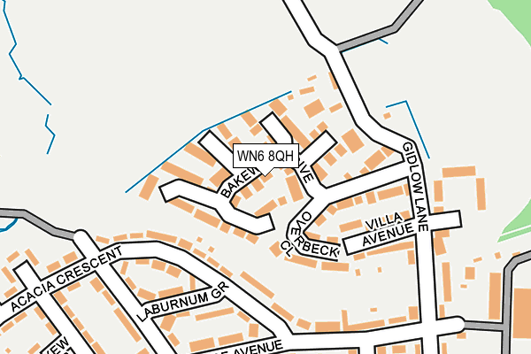 WN6 8QH map - OS OpenMap – Local (Ordnance Survey) WN6 8QH map - OS OpenMap – Local (Ordnance Survey)