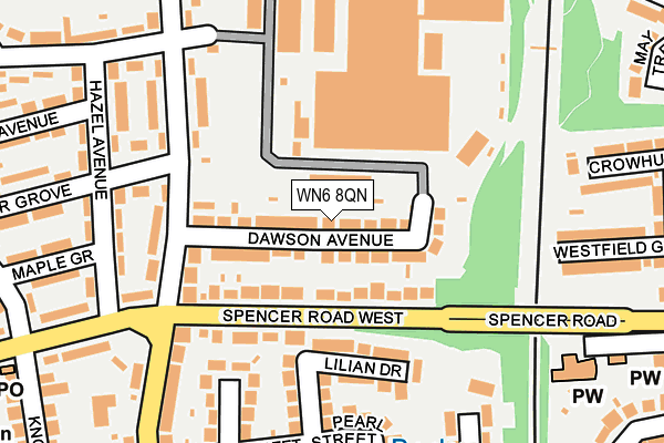 WN6 8QN map - OS OpenMap – Local (Ordnance Survey) WN6 8QN map - OS OpenMap – Local (Ordnance Survey)