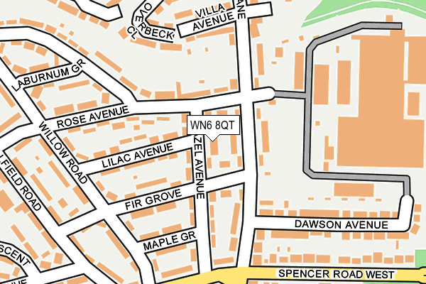 WN6 8QT map - OS OpenMap – Local (Ordnance Survey)