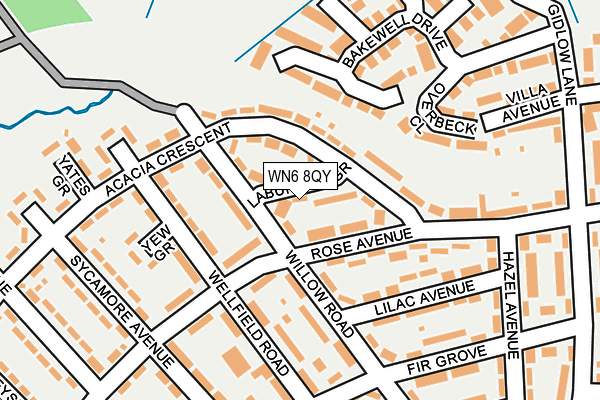 WN6 8QY map - OS OpenMap – Local (Ordnance Survey) WN6 8QY map - OS OpenMap – Local (Ordnance Survey)
