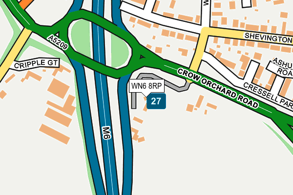 WN6 8RP map - OS OpenMap – Local (Ordnance Survey)
