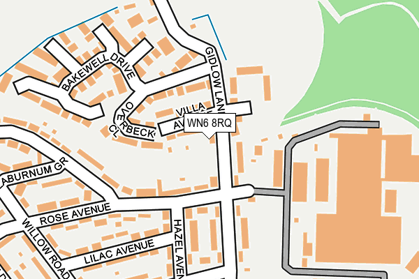 WN6 8RQ map - OS OpenMap – Local (Ordnance Survey) WN6 8RQ map - OS OpenMap – Local (Ordnance Survey)
