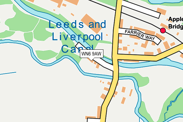WN6 9AW map - OS OpenMap – Local (Ordnance Survey)