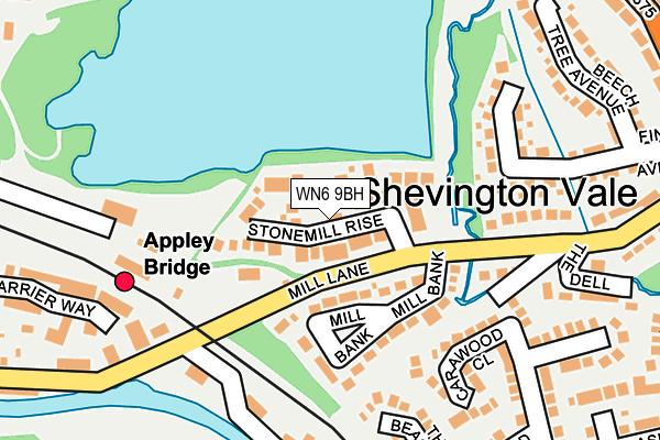 WN6 9BH map - OS OpenMap – Local (Ordnance Survey)