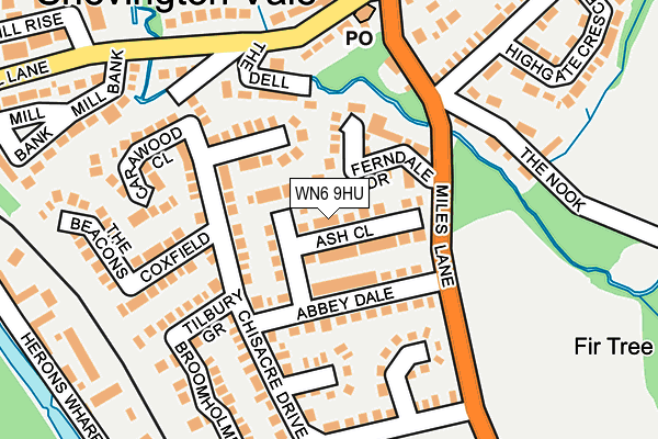 WN6 9HU map - OS OpenMap – Local (Ordnance Survey)