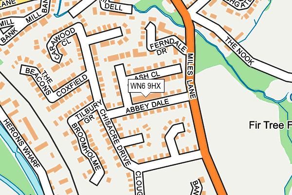 WN6 9HX map - OS OpenMap – Local (Ordnance Survey)