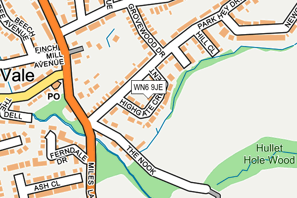 WN6 9JE map - OS OpenMap – Local (Ordnance Survey) WN6 9JE map - OS OpenMap – Local (Ordnance Survey)