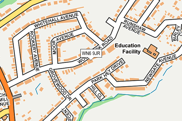 WN6 9JR map - OS OpenMap – Local (Ordnance Survey)