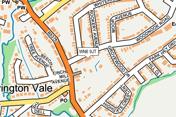 WN6 9JT map - OS OpenMap – Local (Ordnance Survey)
