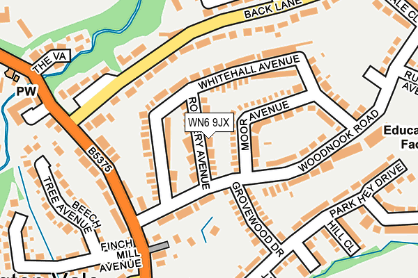 WN6 9JX map - OS OpenMap – Local (Ordnance Survey) WN6 9JX map - OS OpenMap – Local (Ordnance Survey)