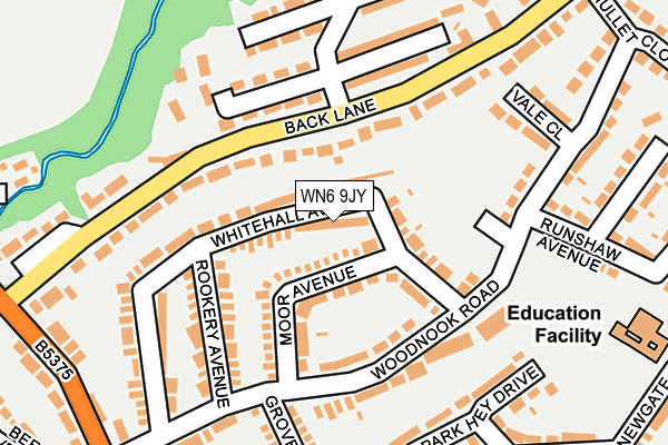 WN6 9JY map - OS OpenMap – Local (Ordnance Survey) WN6 9JY map - OS OpenMap – Local (Ordnance Survey)