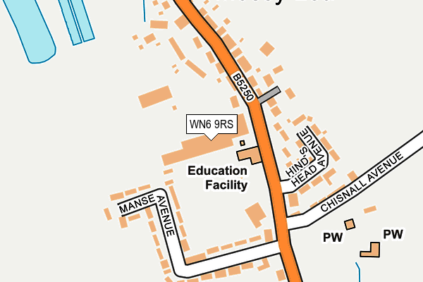 WN6 9RS map - OS OpenMap – Local (Ordnance Survey) WN6 9RS map - OS OpenMap – Local (Ordnance Survey)