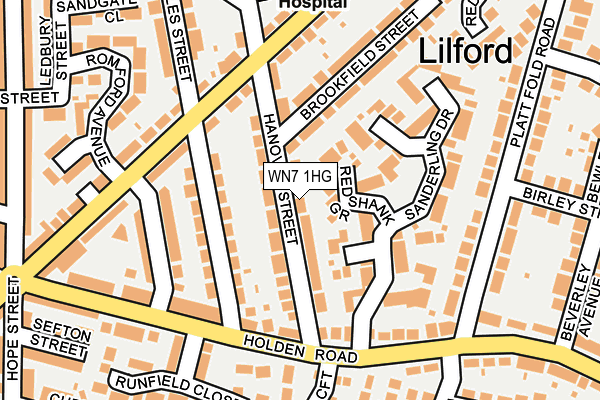 WN7 1HG map - OS OpenMap – Local (Ordnance Survey) WN7 1HG map - OS OpenMap – Local (Ordnance Survey)