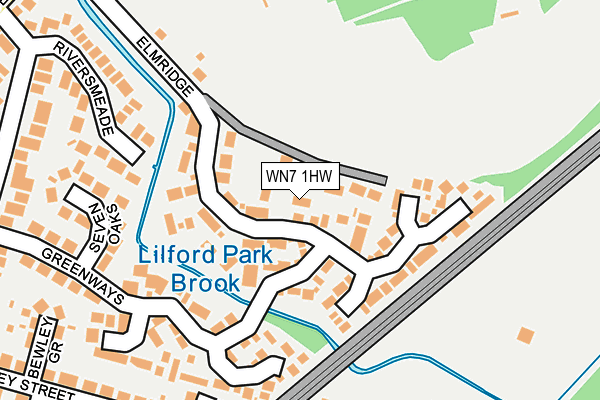 WN7 1HW map - OS OpenMap – Local (Ordnance Survey) WN7 1HW map - OS OpenMap – Local (Ordnance Survey)