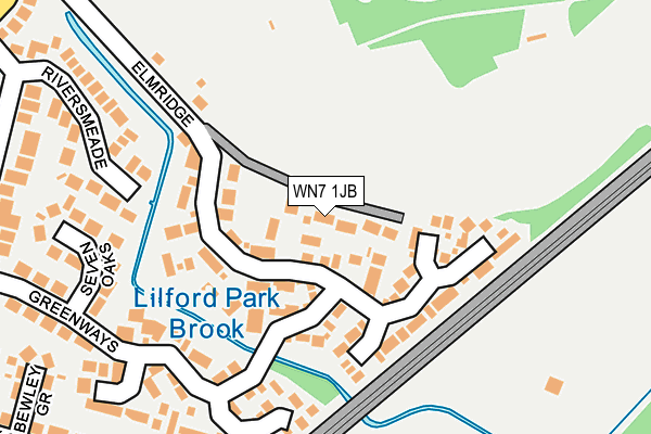 WN7 1JB map - OS OpenMap – Local (Ordnance Survey) WN7 1JB map - OS OpenMap – Local (Ordnance Survey)