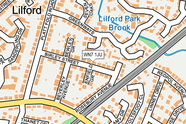 WN7 1JU map - OS OpenMap – Local (Ordnance Survey) WN7 1JU map - OS OpenMap – Local (Ordnance Survey)
