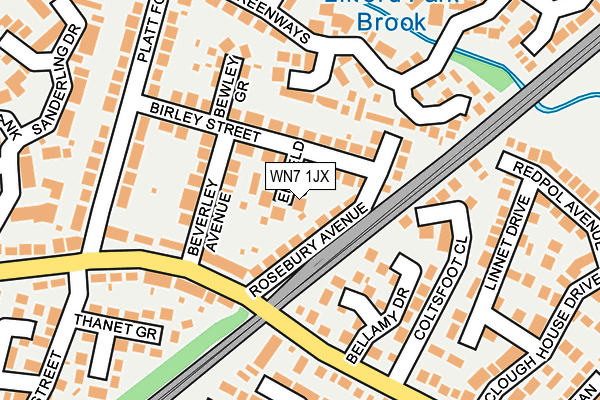 WN7 1JX map - OS OpenMap – Local (Ordnance Survey) WN7 1JX map - OS OpenMap – Local (Ordnance Survey)