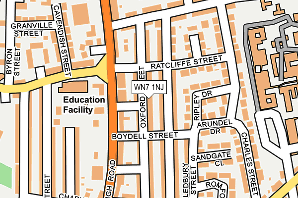WN7 1NJ map - OS OpenMap – Local (Ordnance Survey) WN7 1NJ map - OS OpenMap – Local (Ordnance Survey)