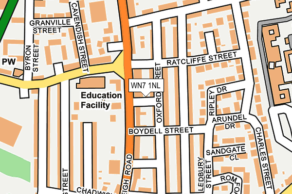 WN7 1NL map - OS OpenMap – Local (Ordnance Survey) WN7 1NL map - OS OpenMap – Local (Ordnance Survey)