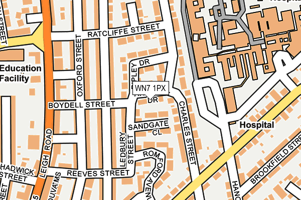 WN7 1PX map - OS OpenMap – Local (Ordnance Survey) WN7 1PX map - OS OpenMap – Local (Ordnance Survey)