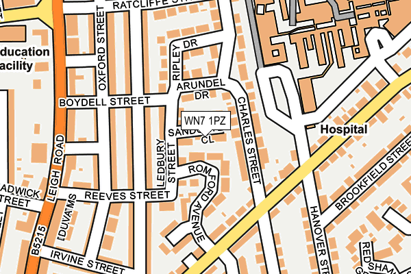 WN7 1PZ map - OS OpenMap – Local (Ordnance Survey) WN7 1PZ map - OS OpenMap – Local (Ordnance Survey)