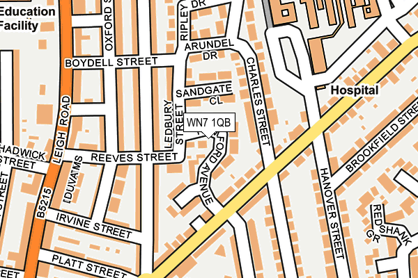 WN7 1QB map - OS OpenMap – Local (Ordnance Survey) WN7 1QB map - OS OpenMap – Local (Ordnance Survey)