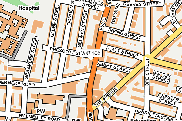 WN7 1QX map - OS OpenMap – Local (Ordnance Survey) WN7 1QX map - OS OpenMap – Local (Ordnance Survey)