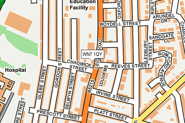 WN7 1QY map - OS OpenMap – Local (Ordnance Survey) WN7 1QY map - OS OpenMap – Local (Ordnance Survey)