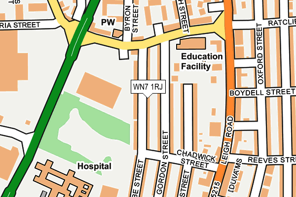 WN7 1RJ map - OS OpenMap – Local (Ordnance Survey) WN7 1RJ map - OS OpenMap – Local (Ordnance Survey)