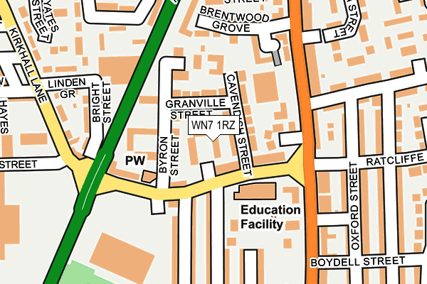 WN7 1RZ map - OS OpenMap – Local (Ordnance Survey) WN7 1RZ map - OS OpenMap – Local (Ordnance Survey)