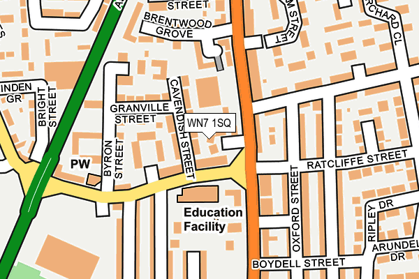 WN7 1SQ map - OS OpenMap – Local (Ordnance Survey) WN7 1SQ map - OS OpenMap – Local (Ordnance Survey)