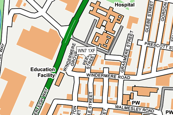 WN7 1XF map - OS OpenMap – Local (Ordnance Survey) WN7 1XF map - OS OpenMap – Local (Ordnance Survey)