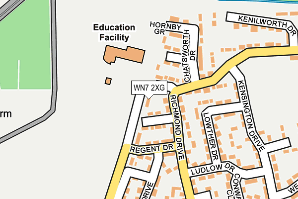 WN7 2XG map - OS OpenMap – Local (Ordnance Survey) WN7 2XG map - OS OpenMap – Local (Ordnance Survey)