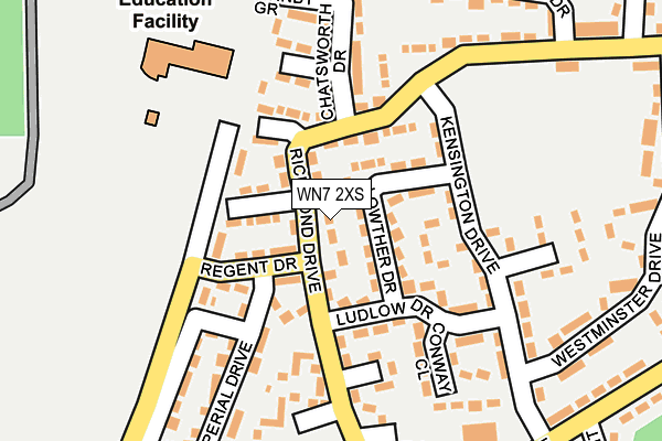 WN7 2XS map - OS OpenMap – Local (Ordnance Survey) WN7 2XS map - OS OpenMap – Local (Ordnance Survey)