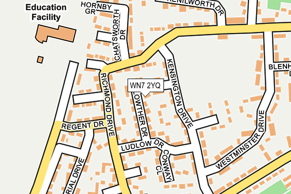 WN7 2YQ map - OS OpenMap – Local (Ordnance Survey) WN7 2YQ map - OS OpenMap – Local (Ordnance Survey)