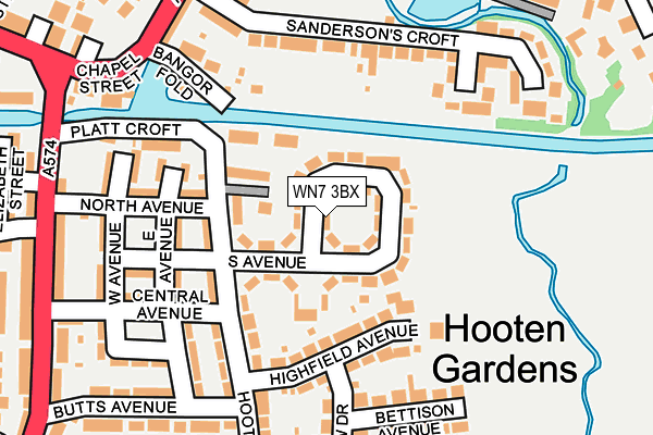 WN7 3BX map - OS OpenMap – Local (Ordnance Survey) WN7 3BX map - OS OpenMap – Local (Ordnance Survey)