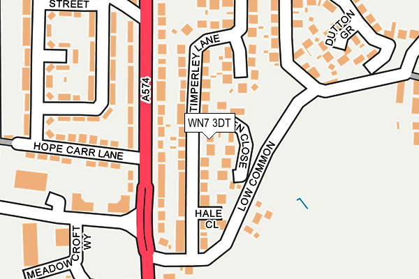 WN7 3DT map - OS OpenMap – Local (Ordnance Survey) WN7 3DT map - OS OpenMap – Local (Ordnance Survey)