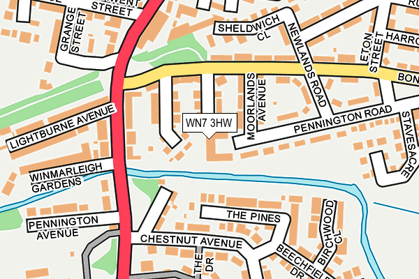 WN7 3HW map - OS OpenMap – Local (Ordnance Survey) WN7 3HW map - OS OpenMap – Local (Ordnance Survey)