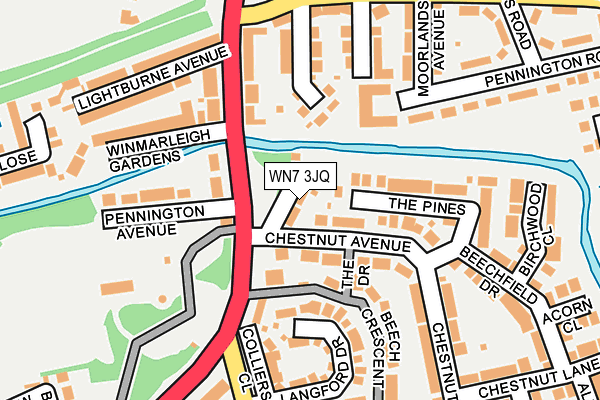 WN7 3JQ map - OS OpenMap – Local (Ordnance Survey) WN7 3JQ map - OS OpenMap – Local (Ordnance Survey)