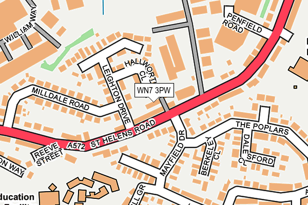 WN7 3PW map - OS OpenMap – Local (Ordnance Survey) WN7 3PW map - OS OpenMap – Local (Ordnance Survey)