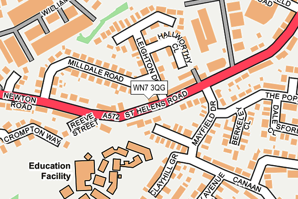 WN7 3QG map - OS OpenMap – Local (Ordnance Survey)