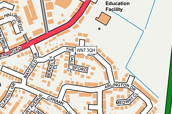 WN7 3QH map - OS OpenMap – Local (Ordnance Survey) WN7 3QH map - OS OpenMap – Local (Ordnance Survey)