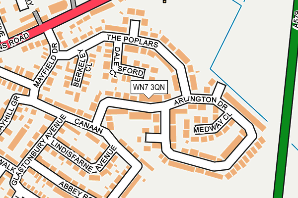 WN7 3QN map - OS OpenMap – Local (Ordnance Survey) WN7 3QN map - OS OpenMap – Local (Ordnance Survey)