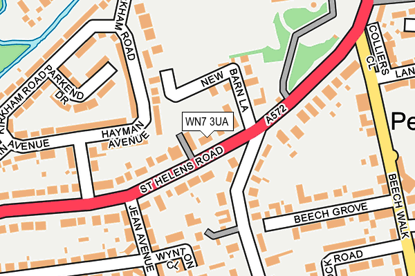 WN7 3UA map - OS OpenMap – Local (Ordnance Survey) WN7 3UA map - OS OpenMap – Local (Ordnance Survey)