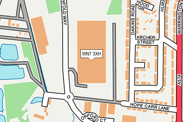 WN7 3XH map - OS OpenMap – Local (Ordnance Survey) WN7 3XH map - OS OpenMap – Local (Ordnance Survey)
