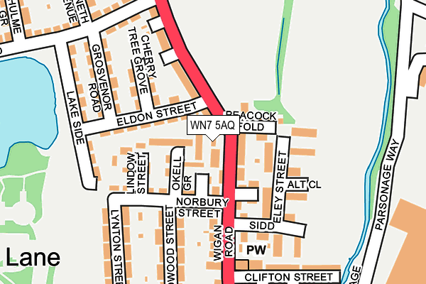 WN7 5AQ map - OS OpenMap – Local (Ordnance Survey) WN7 5AQ map - OS OpenMap – Local (Ordnance Survey)