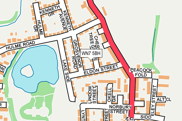 WN7 5BH map - OS OpenMap – Local (Ordnance Survey) WN7 5BH map - OS OpenMap – Local (Ordnance Survey)
