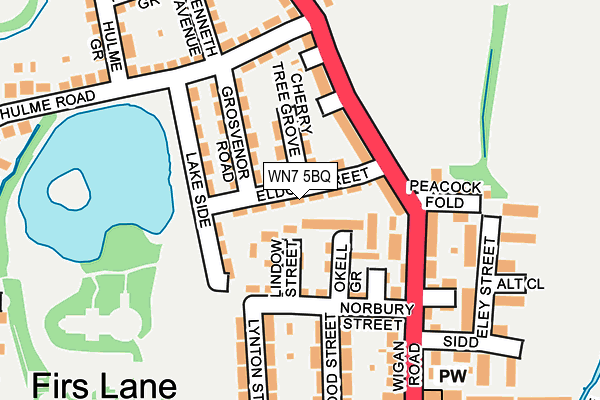 WN7 5BQ map - OS OpenMap – Local (Ordnance Survey)