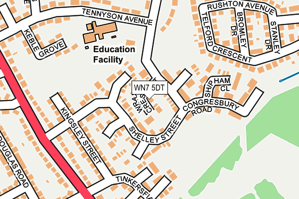 WN7 5DT map - OS OpenMap – Local (Ordnance Survey) WN7 5DT map - OS OpenMap – Local (Ordnance Survey)